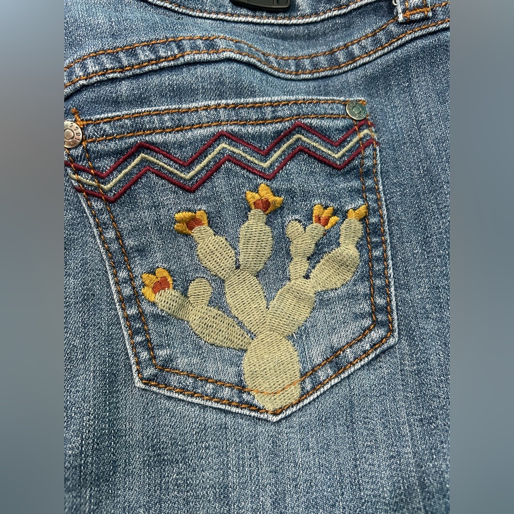 🌸Stetson LADIES SOUTHWESTERN EMBROIDERED DENIM JEAN SKIRT - Picture 6 of 8